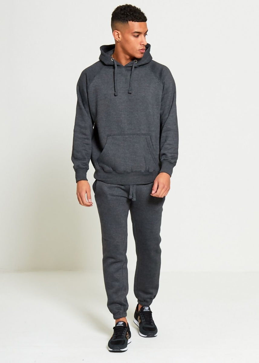 CHARCOAL Utility v-neck hoodie and joggers set