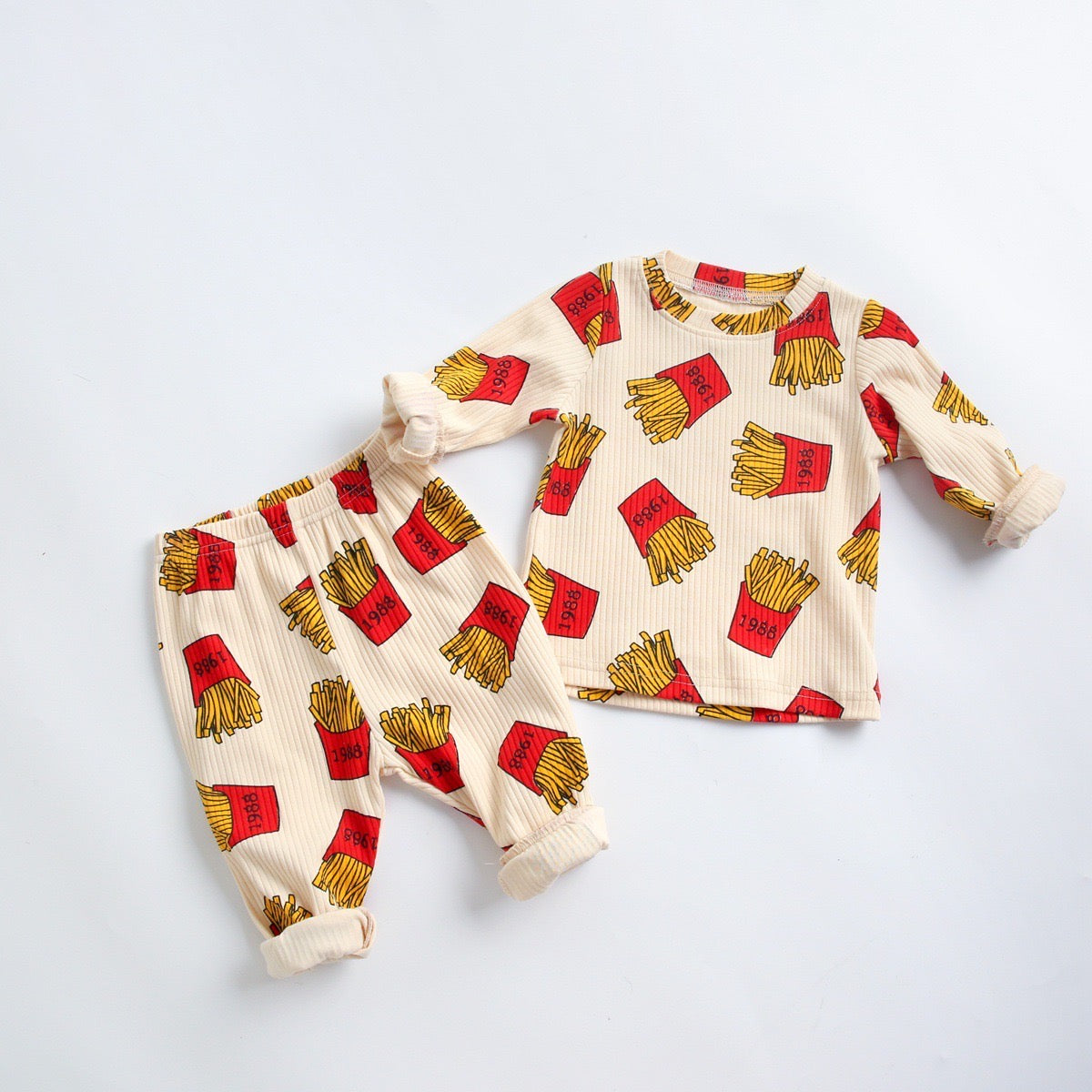 Kids French Fries Long Sleeves & Pants Set