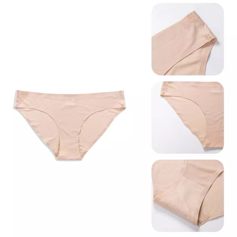 Ready stock-Women Soft Lace Panties Ice Silk Seamless Underwear